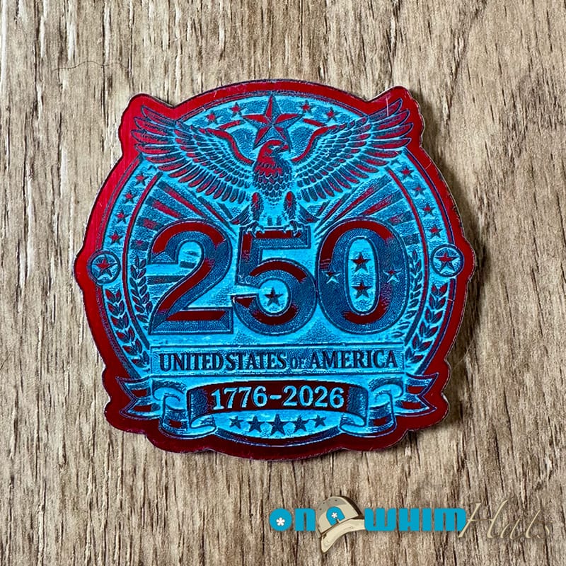 On A Whim Hats Acrylic America 250 Iron-On Patch