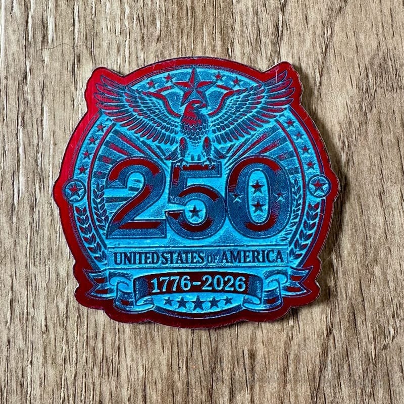 On A Whim Hats Acrylic America 250 Iron-On Patch
