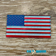 On A Whim Hats Acrylic American Flag Iron-On Patch