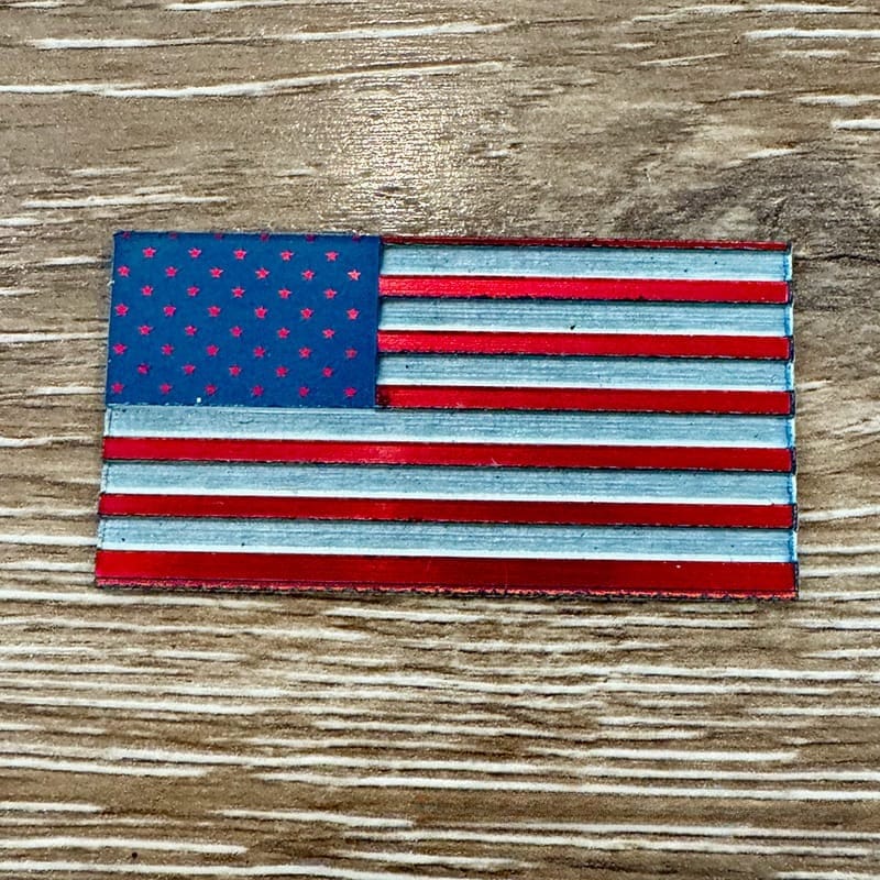 On A Whim Hats Acrylic American Flag Iron-On Patch