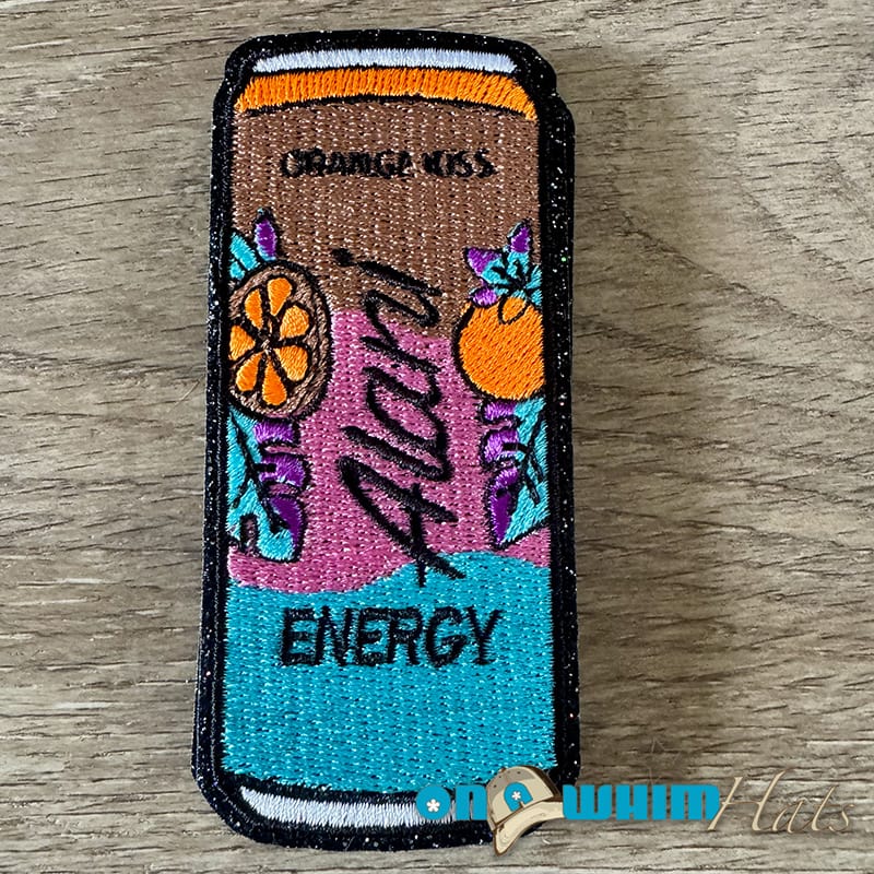 On A Whim Hats Alani Orange Kiss Iron-On Patch