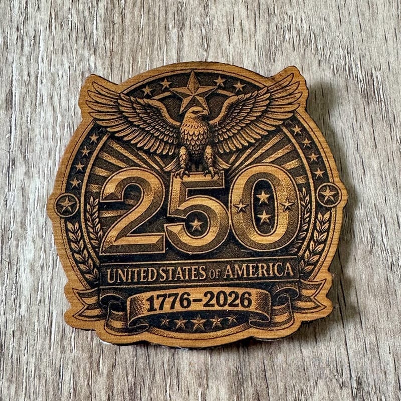 On A Whim Hats America 250 Leatherette Iron-On Patch