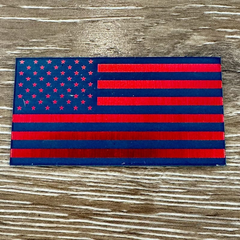 On A Whim Hats American Flag Acrylic Iron-On Patch