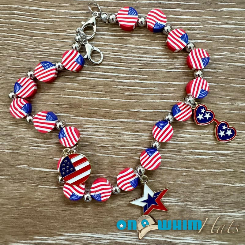 On A Whim Hats American Flag Hat Chain