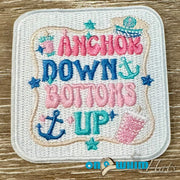 On A Whim Hats Anchor Down Embroidered Iron-On Patch