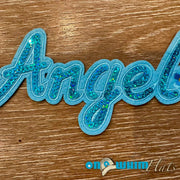 On A Whim Hats Angel Embroidered Iron-On Patch