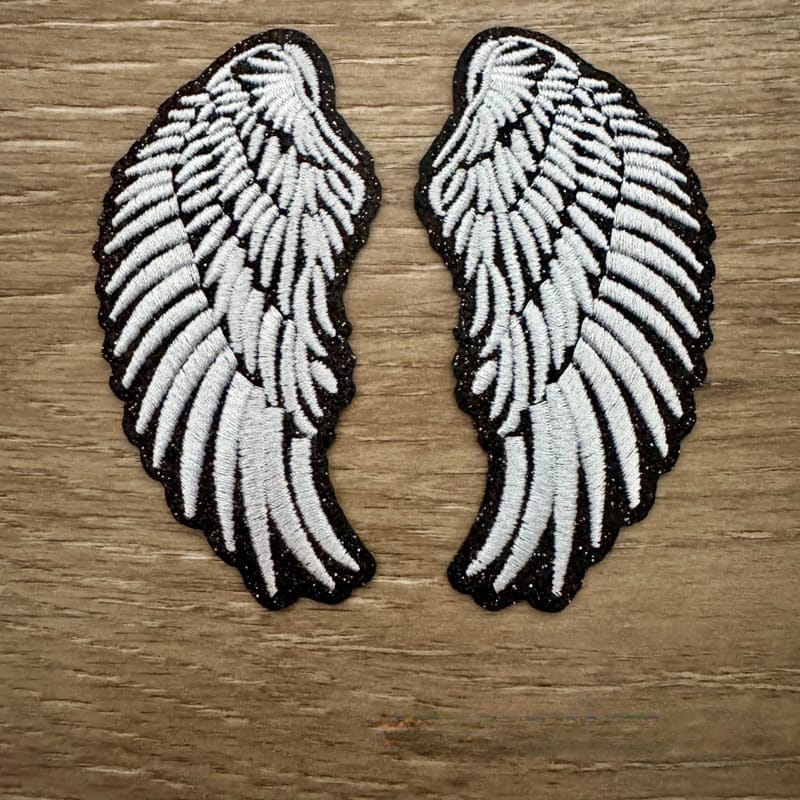 On A Whim Hats Angel Wings Iron-On Patch