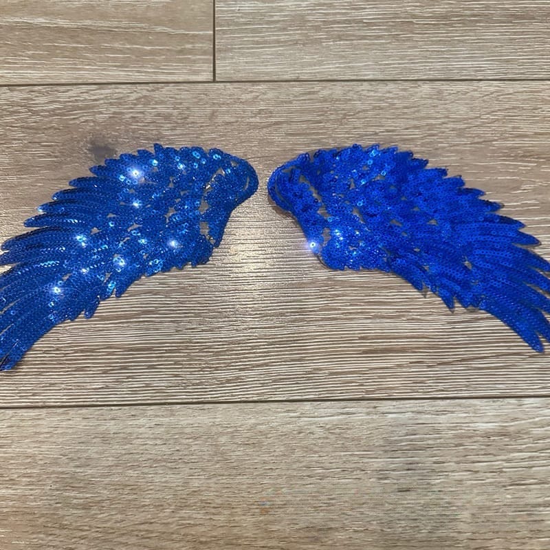 On A Whim Hats Angel Wings Sequin Iron-On Patch (multiple colors available)