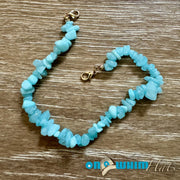 On A Whim Hats Aqua Stone Hat Chain