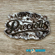 On A Whim Hats Aren't You Precious Genuine Cowhide Iron-On Patch