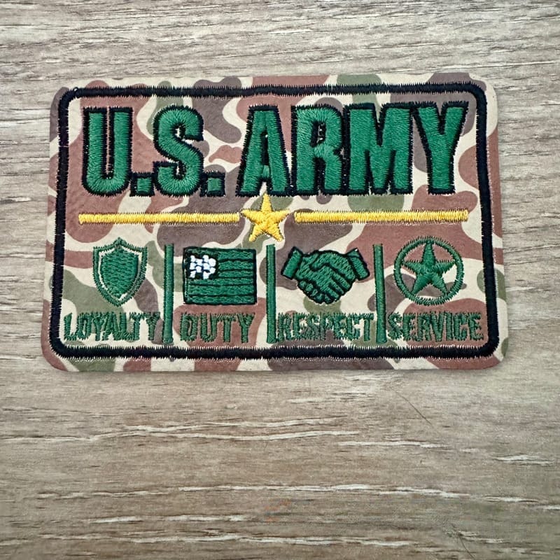 On A Whim Hats Army Iron-On Patch