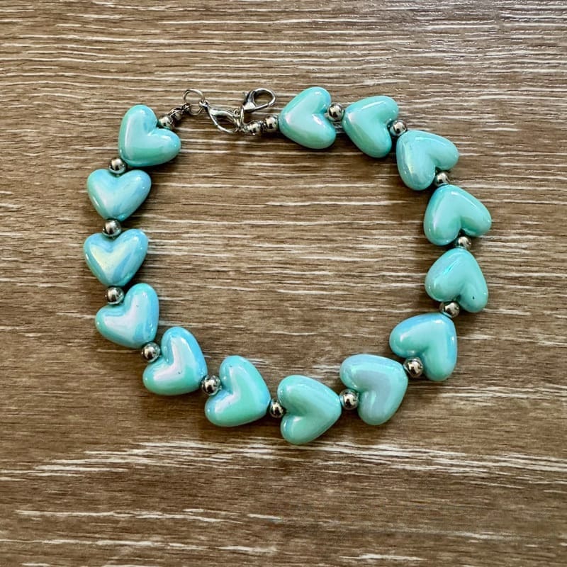 On A Whim Hats Baby Blue Heart Hat Chain