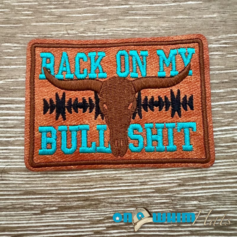 On A Whim Hats Back on my BS Leather Iron-On Patch
