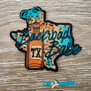 On A Whim Hats Backroad Babe Iron-On Patch