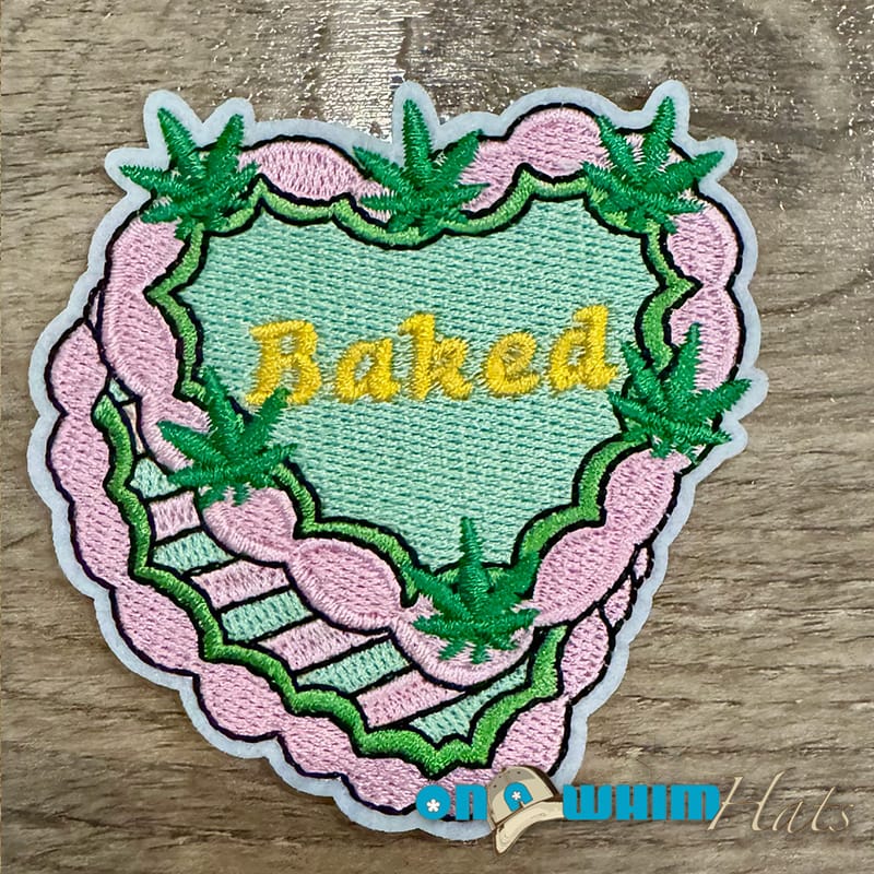 On A Whim Hats Baked  Iron-On Patch