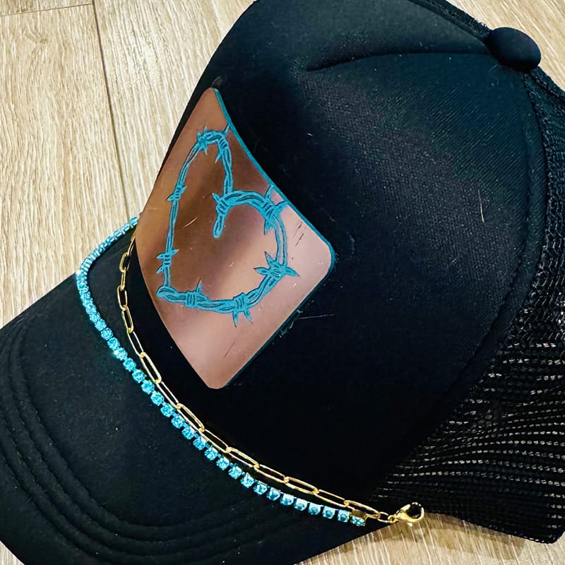 On a whim Hats Barbed Wired Heart Hat