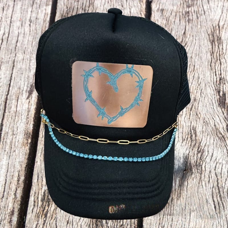 On a whim Hats Barbed Wired Heart Hat