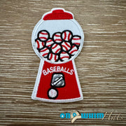 On A Whim Hats Baseball Gumballs Iron-On Patch
