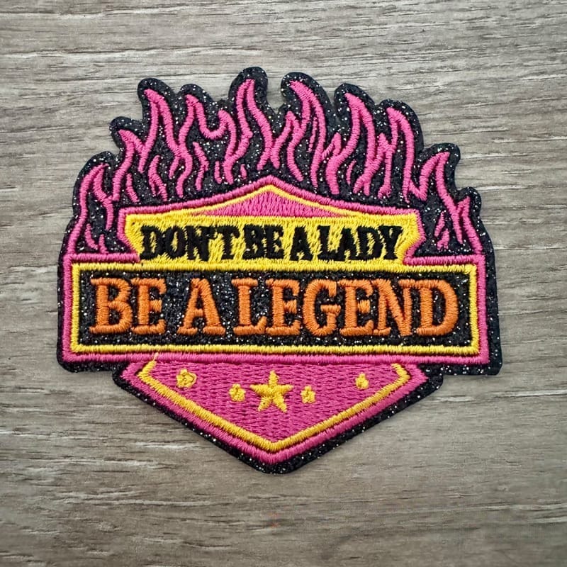 On A Whim Hats Be a Legend Iron-On Patch