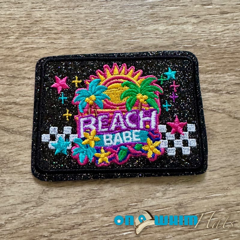 On A Whim Hats Beach Babe Iron-On Patch