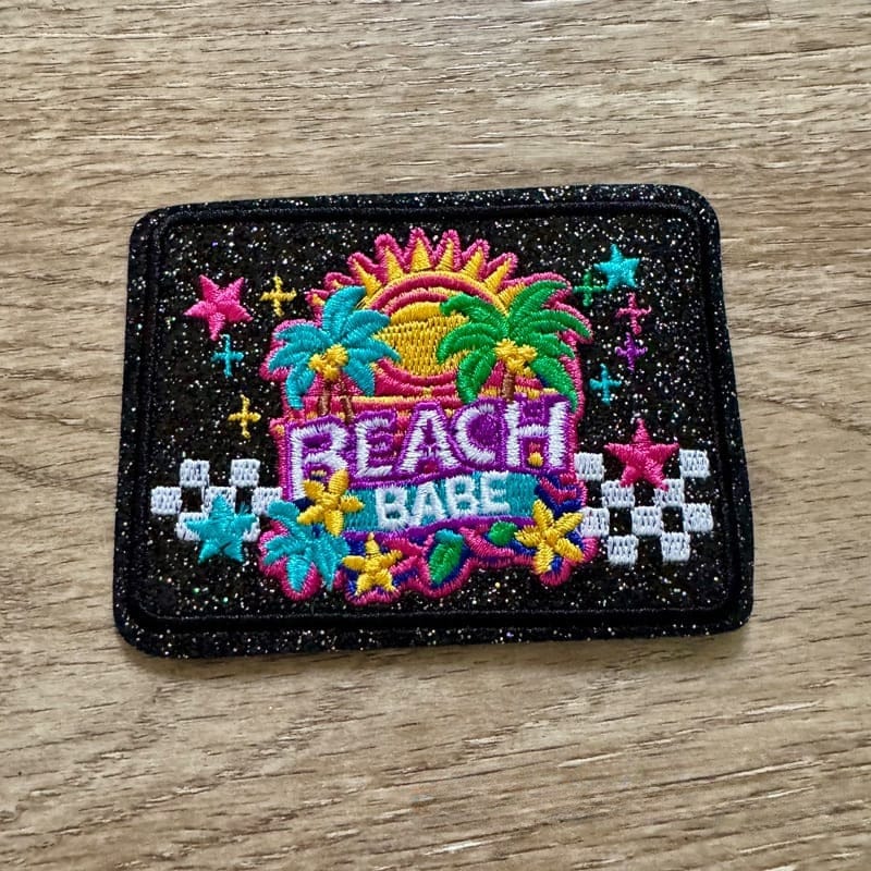 On A Whim Hats Beach Babe Iron-On Patch