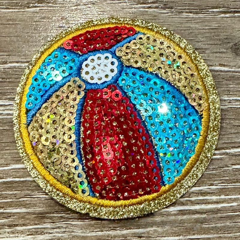 On A Whim Hats Beach Ball Sequin Iron-On Patch