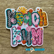 On A Whim Hats Beach Bum Girl Iron-On Patch