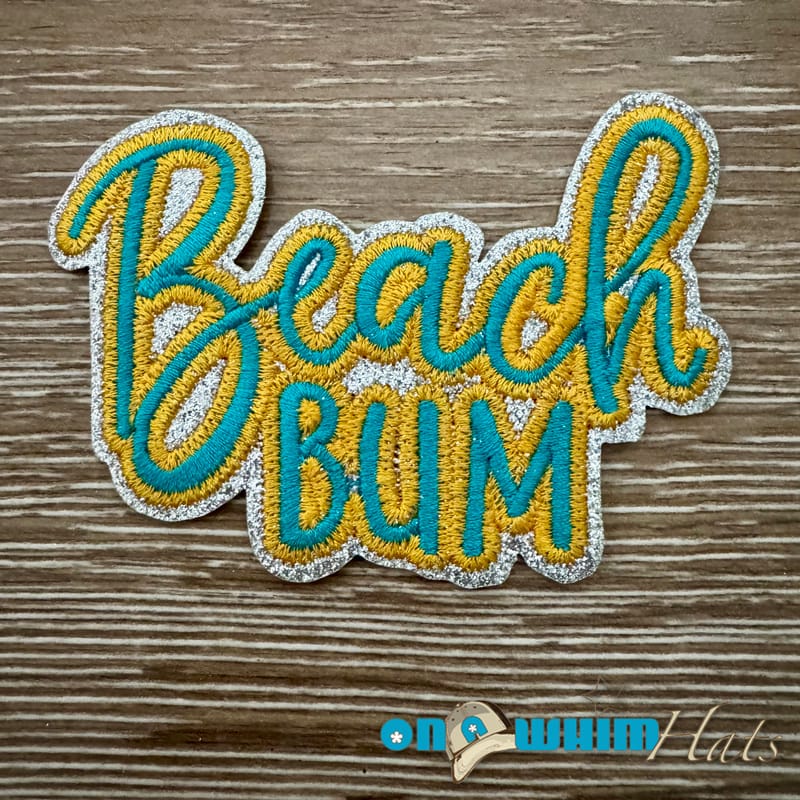 On A Whim Hats Beach Bum Iron-On Patch
