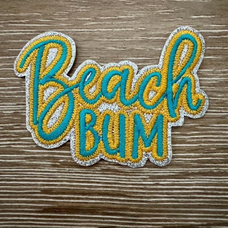 On A Whim Hats Beach Bum Iron-On Patch