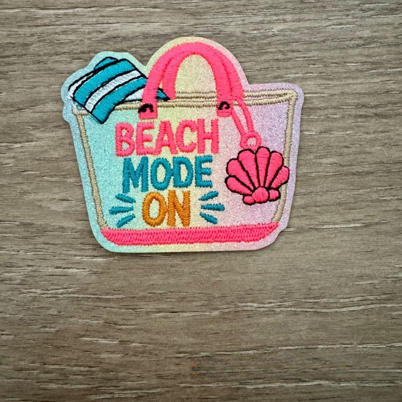 On A Whim Hats Beach Mode On Iron-On Patch