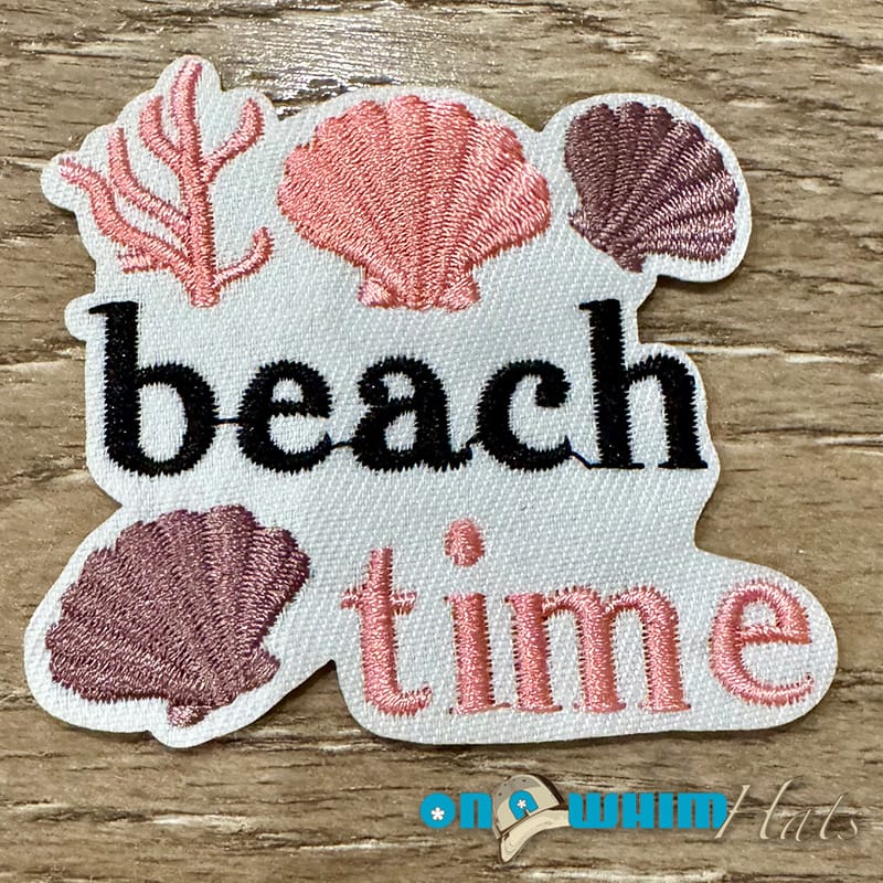 On A Whim Hats Beach Time Iron-On Patch
