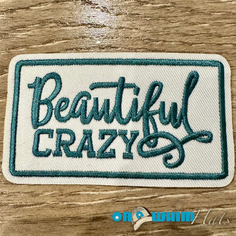 On A Whim Hats Beautiful Crazy Embroidered Iron-On Patch