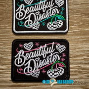 On A Whim Hats Beautiful Disaster Iron-On Patch