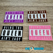 On A Whim Hats Being the Queen Embroidered Iron-On Patch