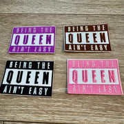 On A Whim Hats Being the Queen Embroidered Iron-On Patch
