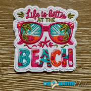On A Whim Hats Better at the Beach Iron-On Patch