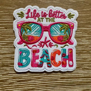 On A Whim Hats Better at the Beach Iron-On Patch