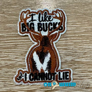 On A Whim Hats Big Bucks Embroidered Iron-On Patch
