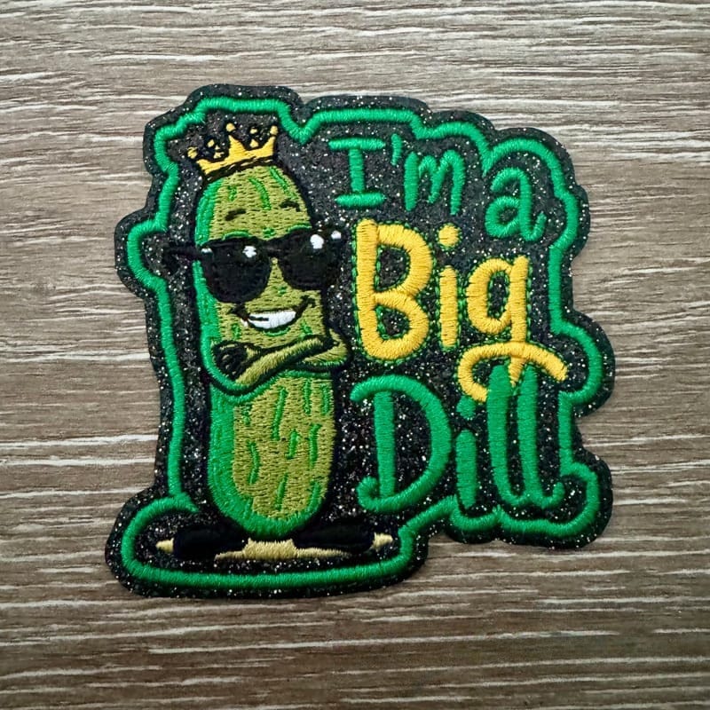 On A Whim Hats Big Dill Iron-On Patch