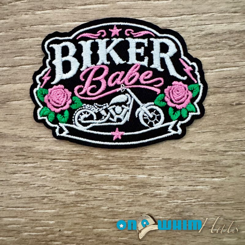 On A Whim Hats Biker Babe Iron-On Patch