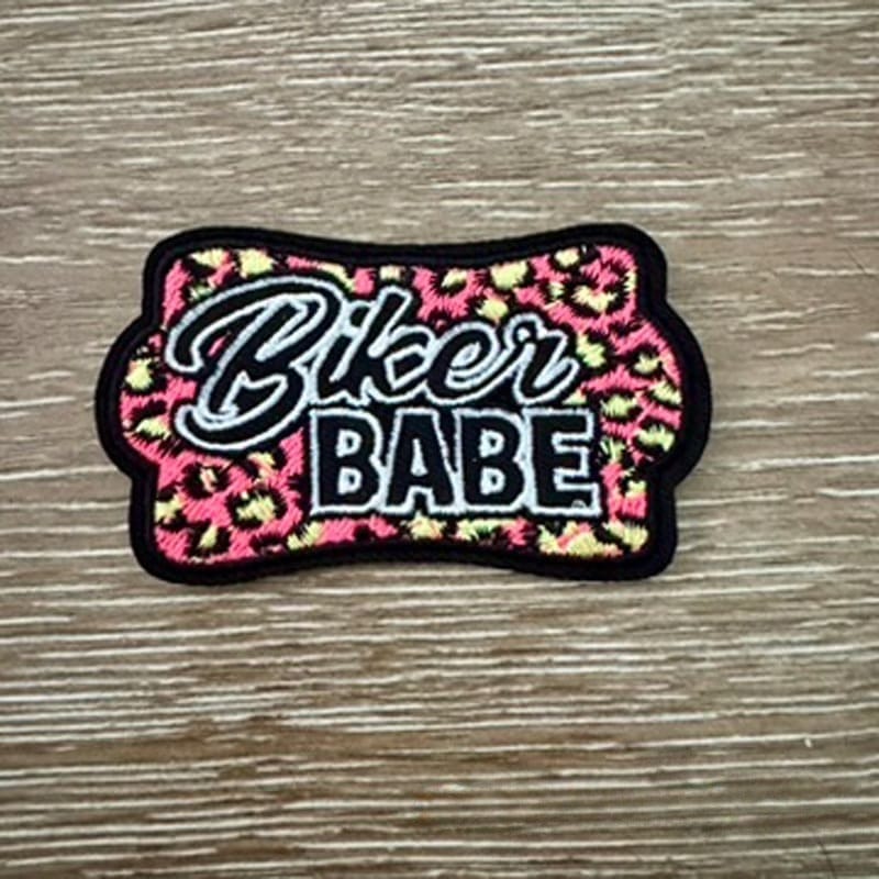 On A Whim Hats Biker Babe Iron-On Patch