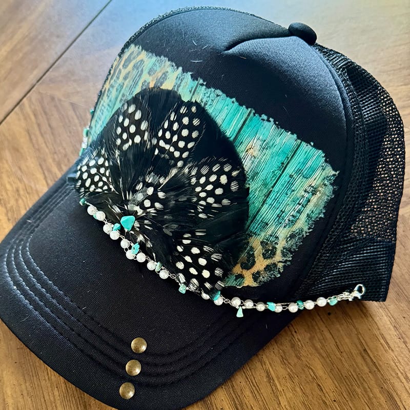 On A Whim Hats Birds of a Feather Handmade Trucker Hat