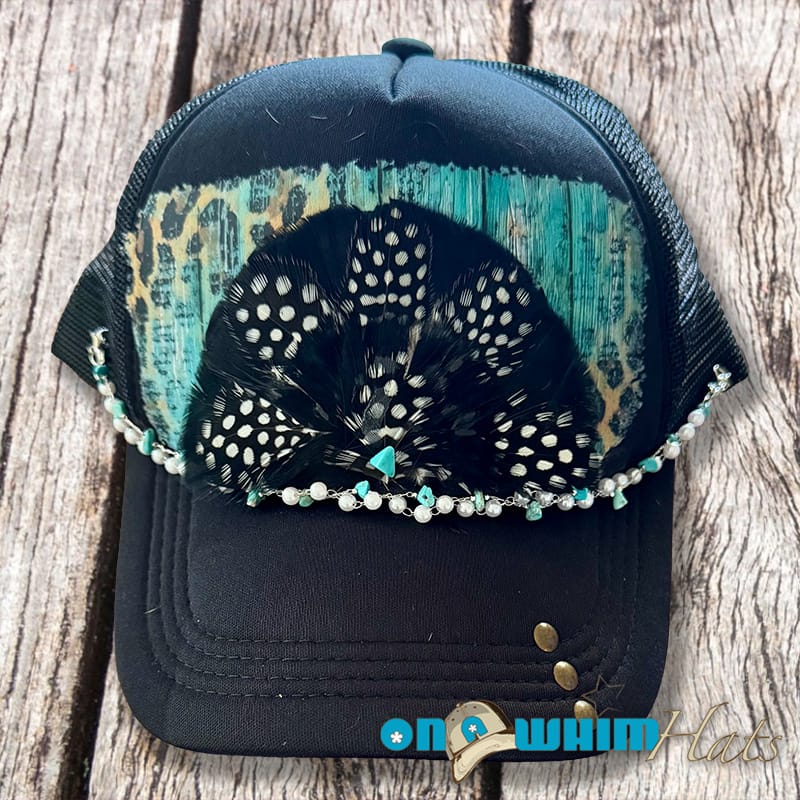 On A Whim Hats Birds of a Feather Handmade Trucker Hat