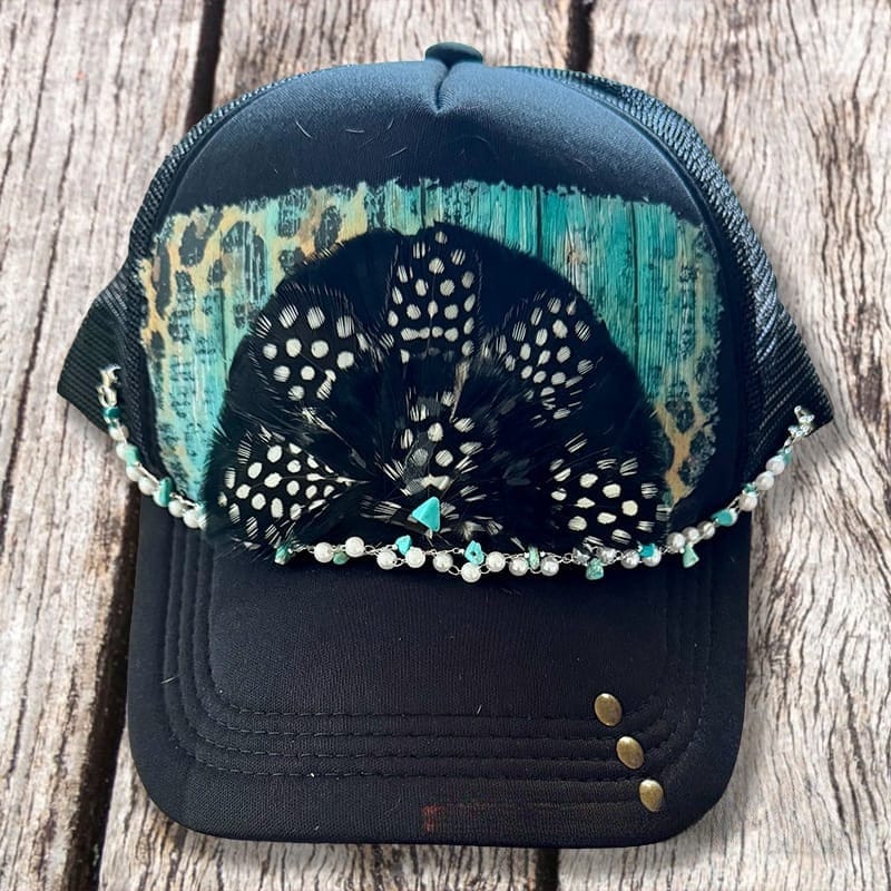 On A Whim Hats Birds of a Feather Handmade Trucker Hat