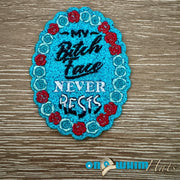On A Whim Hats Bitch Face Iron-On Patch