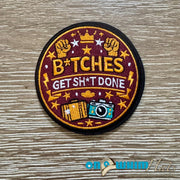 On A Whim Hats Bitches Iron-On Patch