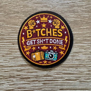 On A Whim Hats Bitches Iron-On Patch