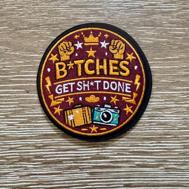 On A Whim Hats Bitches Iron-On Patch