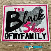 On A Whim Hats Black Sheep Iron-On Patch