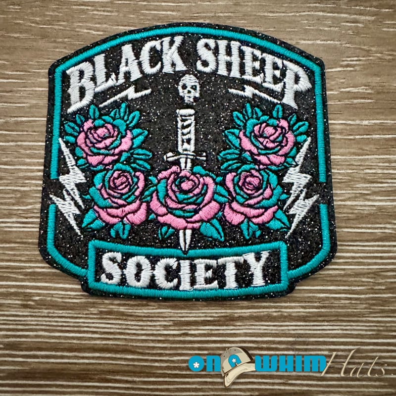 On A Whim Hats Black Sheep Society Iron-On Patch